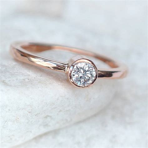 Diamond Engagement Ring In 18ct Rose Gold By Lilia Nash Jewellery