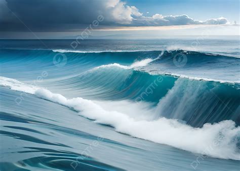 Blue Ocean Cold Water Waves Nature Wallpaper Background Blue Ocean