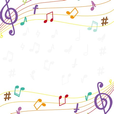 Abstract Staff Color Musical Notes Music Festival Background Material