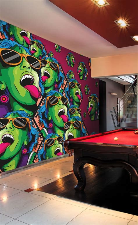 Transform Your Games Room With This Striking Wallpaper Mural Featuring