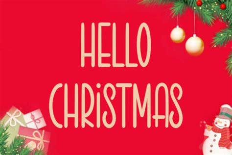 Hello Christmas Font Free Font