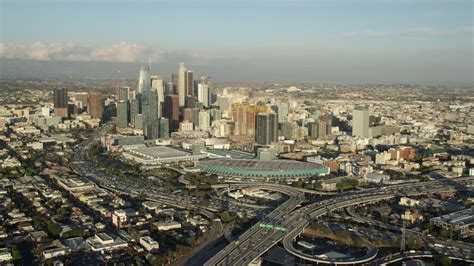 76k Stock Footage Aerial Video Of Downtown Los Angeles California