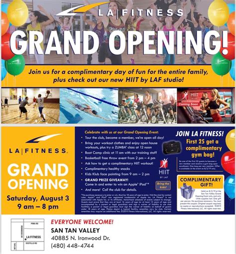 Reminder La Fitness Grand Opening Party Aug 3rd San Tan Valley News