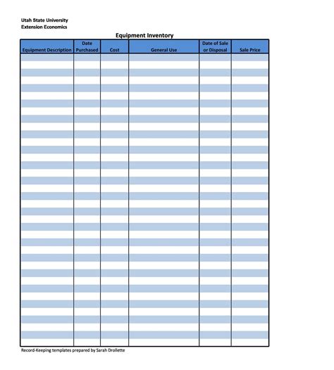 Free Printable Asset List Templates Organize And Track Your Assets