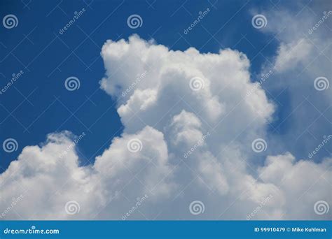 Thick Fluffy Cumulus Clouds In Sky Stock Image Image Of Atmosphere