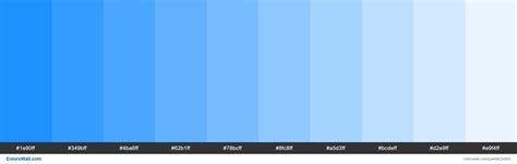 Tints Of Dodger Blue 1e90ff Hex Color Colorswall
