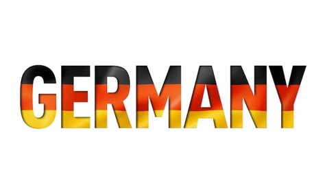 Premium Photo German Flag Text Font