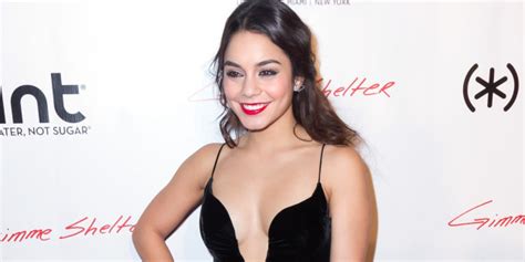 Vanessa Hudgens Shines In Low Cut Dress At Gimme Shelter Premiere