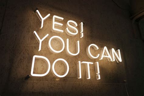 Yes You Can Do It Neon Sign Cool Neon Signs Custom Neon Signs Led