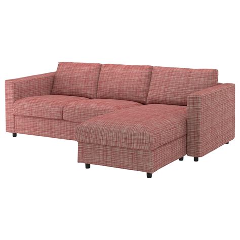 VIMLE Trekk til 3-seters sofa - med sjeselong, Dalstorp flerfarget - IKEA