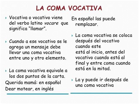 Ejemplos De Coma Vocativa Escuela