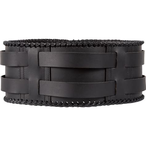 Laced Leather Wide Belt Black Hw 701371 Larp Distribution