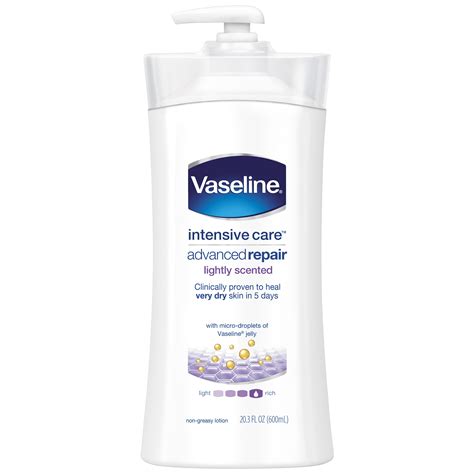 vaseline body lotion advanced repair lightly scented 20 3 oz
