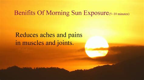 my health benefits of morning sun exposure youtube