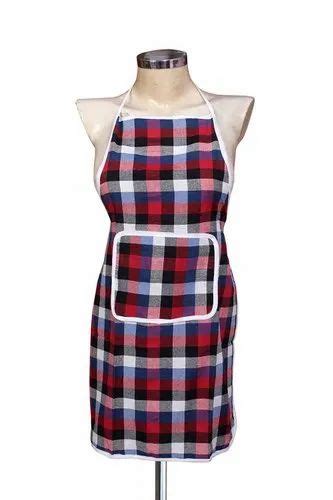 Cotton Checked Kitchen Cooking Check Apron Size Free Size At Rs 150 In Kanpur