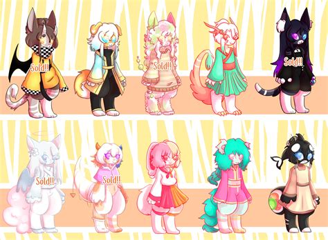 Fursona Adoptables Character Batch Etsy