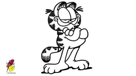 Garfield Easy Drawing How To Draw Garfield Youtube