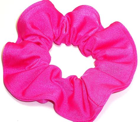 Neon Pink Spandex Hair Scrunchie Fabric Scrunchies By Sherry