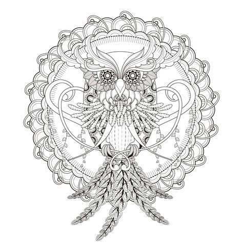 This first set is perfect for children and tweens who have an interest in the relaxing meditative. Mandala Owl - M&alas Adult Coloring Pages