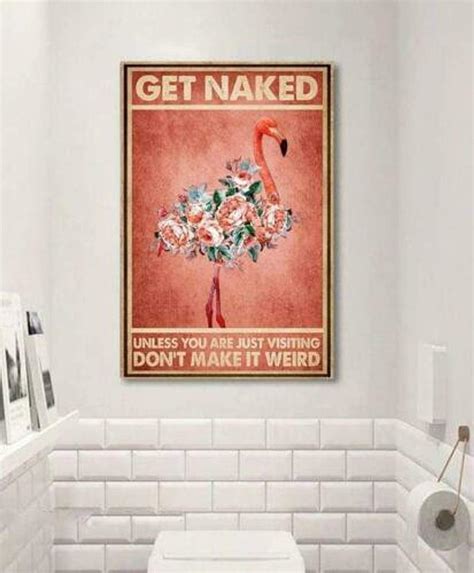 Amazon Com Get Naked Gifts Idea Vintage Retro Poster Art Picture Home
