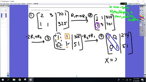 A2b March 18th Unit 8 Solving Systems Using Matrices Youtube