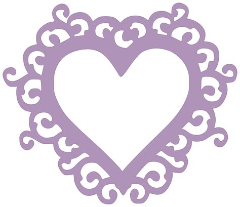 Paper This And That Swirly Heart Frame New Svg File Heart Frame