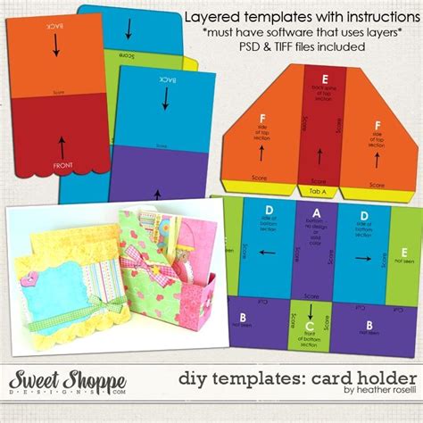 Diy Printable Templates Card Holder By Heather Roselli Diy Craft