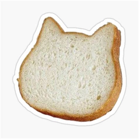 Kawaii Kitty Cat Bread Sticker Sticker For Sale By Fukenghosts