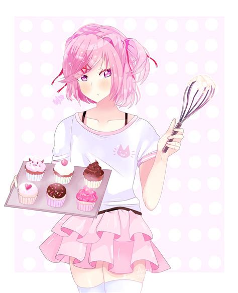 Natsuki Made Some Cupcakes For You~ 💗 By Alientrap On Deviantart Rddlc