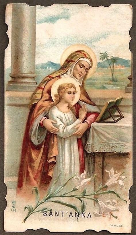 Antique Holy Card Vintage Holy Cards Santa Ana Religious Images
