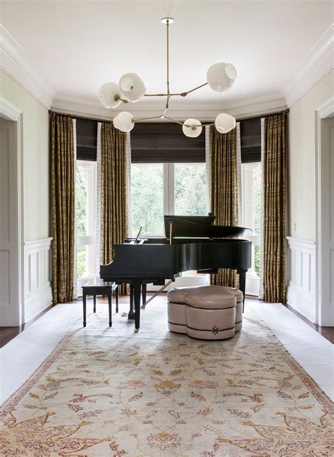 Grand Piano In The Anteroom Huntley And Co Interior Designmaryland Foyer
