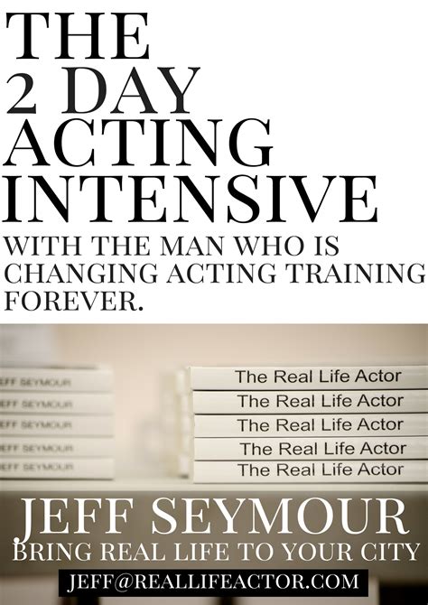 2 Day Acting Training Real Life Actor