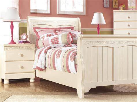 Buy Ashley Cottage Retreat B213 Twin Sleigh Bedroom Set 6 Pcs In Cream