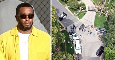 Shocking Video Diddys La And Miami Homes Raided By Feds Sons Justin