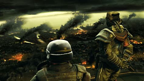 Killzone Soldiers City Smoke Wildfire Sky 2015 Wallpaper Wallpaper
