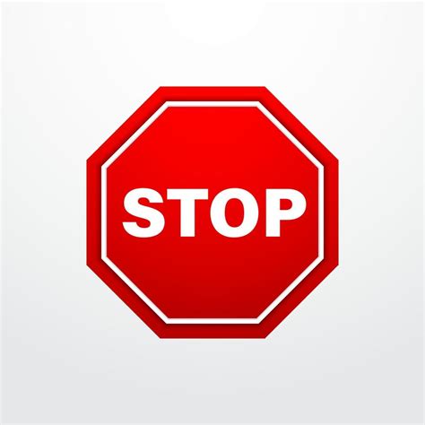 Stop Sign Vector Design Template Symbol And Icon Of Do Not Enter Area