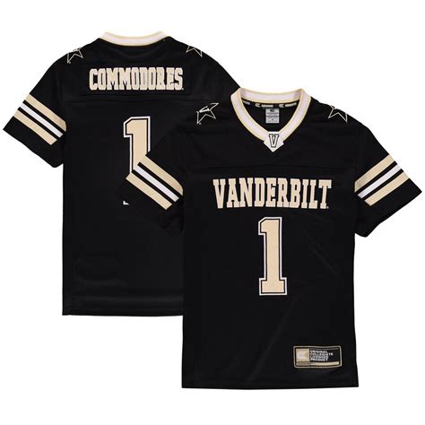 Colosseum Vanderbilt Commodores Youth Black Hail Mary Ii Football Jersey