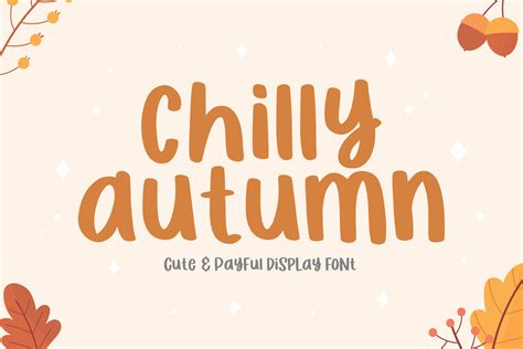 Chilly Autumn Fuente Por Hayletter Creative · Creative Fabrica