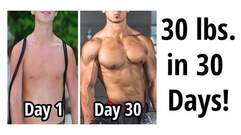 Each month has either 28, 30, or 31 days during a common year, which has 365 days. GAIN 30 LBS. OF MUSCLE IN 1 MONTH - YouTube