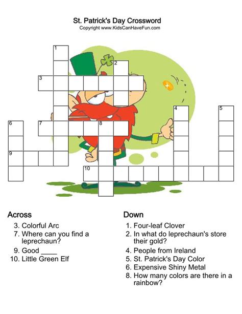Patrick's day crossword contains 16 english clues that students must translate to spanish to complete the puzzle. 1000+ images about Word Puzzles for Kids, Crossword, Word ...