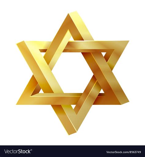 Judaism Star Seal Solomon Icon Royalty Free Vector Image