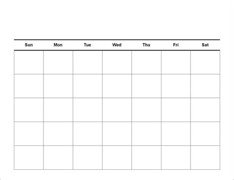7 day calendar template | Printable calendar grid, Blank calendar pages, Free printable calendar ...