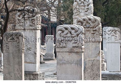 Stone Tablets On Courtyard In Taoist Dongyue Temple In Chaoyang