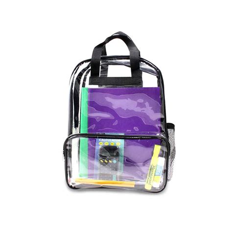 Wholesale 18 Clear Backpacks Trimmed In Assorted Colors Blu School