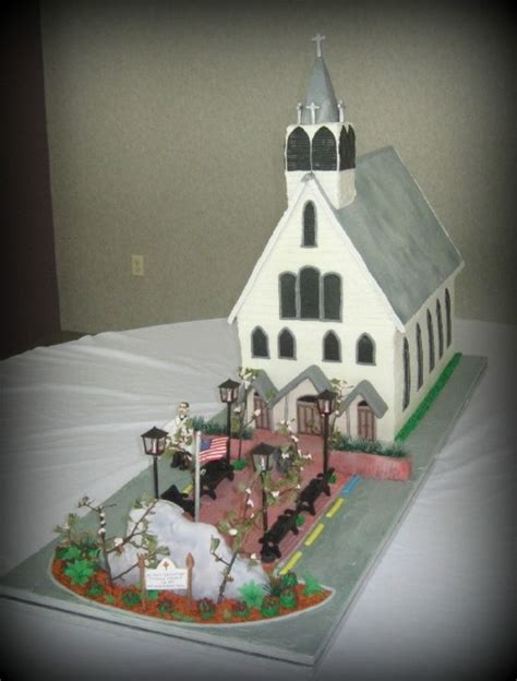 As mentioned in the previous post, when i saw this design lying on the counter of my cake supply shop, it was love at first sight! 57 best images about Church Cake on Pinterest