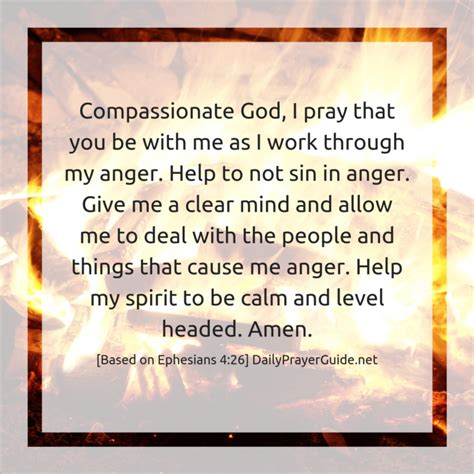 A Prayer To Deal With My Anger Immediately Ephesians 4 26 Daily