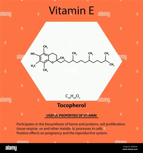 Vitamin E Tocopherol Molecular Chemical Formula Useful Properties Of