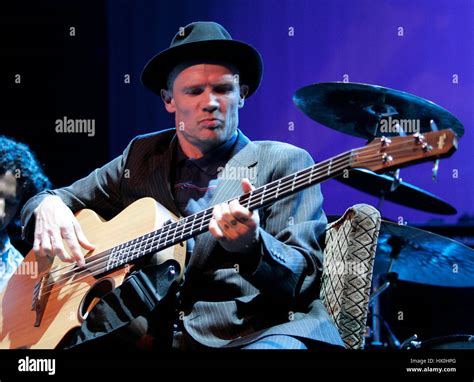 Bassist Michael Flea Balzary Of The Rock Group The Red Hot Chili