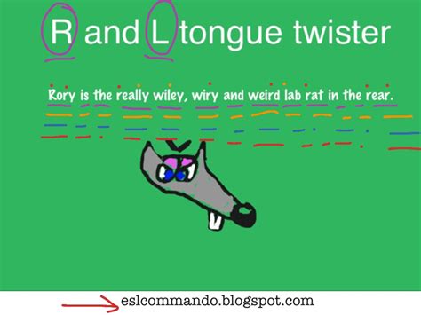 R And L Tongue Twister Pronunciation Esl English Showme