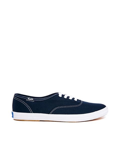 Keds Champions Canvas Navy Plimsoll Trainers In Blue Lyst